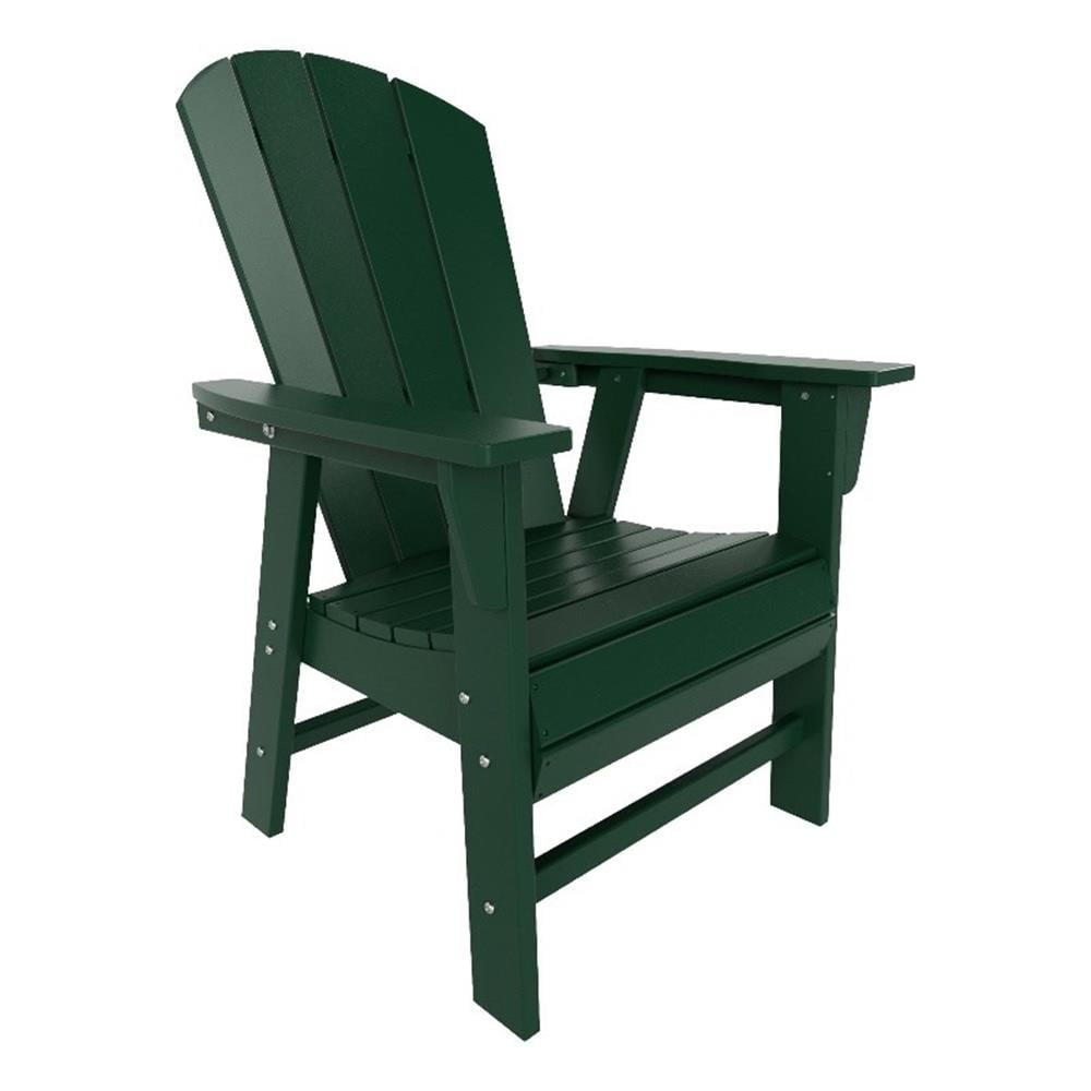 Dark Green HDPE Adirondack Outdoor Dining Chair