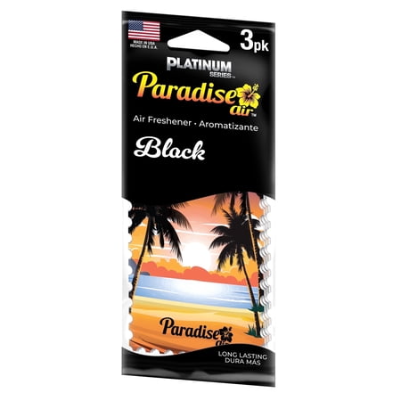 Paradise Air Platinum Series Hanging Paradise Black Fragrance (10 Packs with 3 Units in Each Pack)