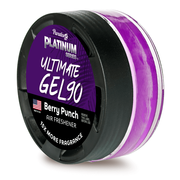 Paradise Air Platinum Series Ultimate Gel 90 Air Freshener, Net Weight 30g, Berry