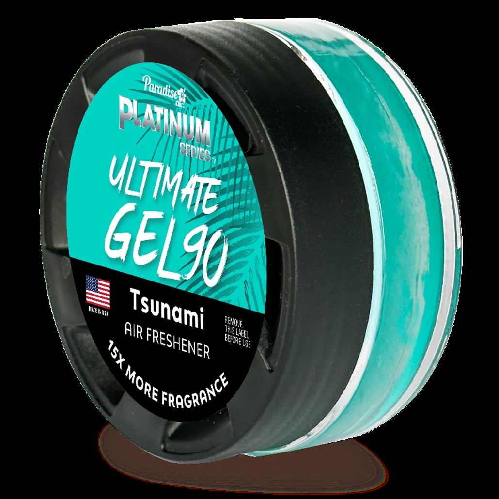 Paradise Air Platinum Series Ultimate Gel 90 Air Freshener, Net Weight 30g, Tsunami
