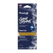 Paradise Air Super Organic Extra Strength Air Freshener, Under the Seat, in the Door Pocket, 1.62 oz, New Car