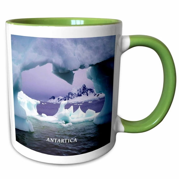 3drose, Paradise Bay Antartica, 15oz Two-tone Green Mug