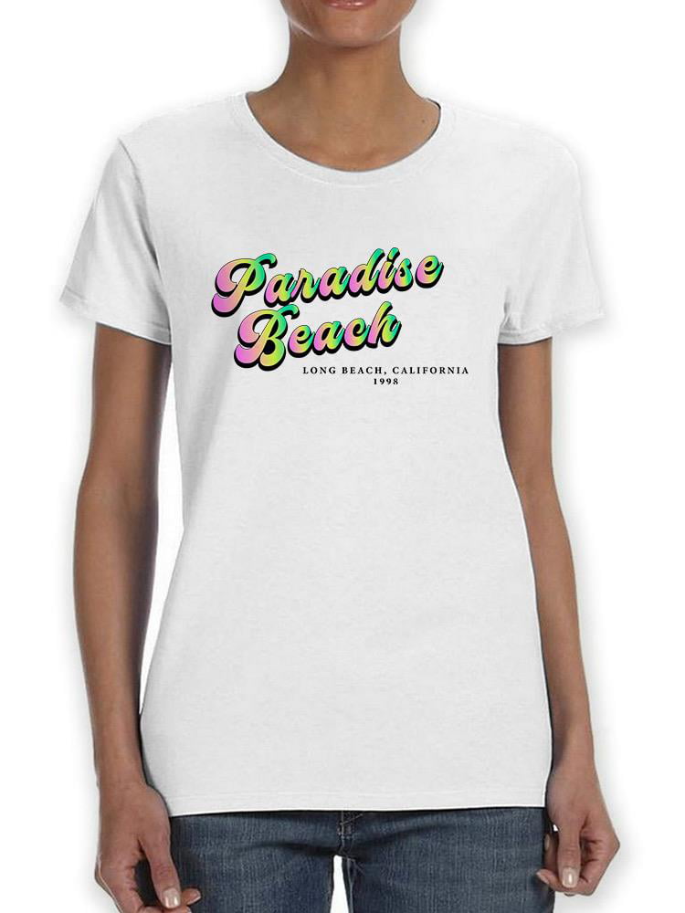 Paradise Beach Shaped T-Shirt -Image Female x-Large Shutterstock, by Women