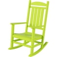 thumbnail image 1 of Paradise Classic Adirondack Plastic Outdoor Porch Furniture Rocking Chair High Back HDPE Poly Lumber, Lime, 1 of 9