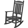 thumbnail image 1 of Paradise Classic Adirondack Plastic Outdoor Porch Furniture Rocking Chairs High Back HDPE Poly Lumber, Gray, 1 of 9