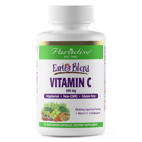 Paradise Herbs Earth's Blend, Vitamin C, 90 Vegetarian Capsules