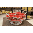 thumbnail image 1 of Paradise Flowers Ceramic Serving Set - Red Flowers Design, Microwave & Dishwasher Safe, 1 of 11
