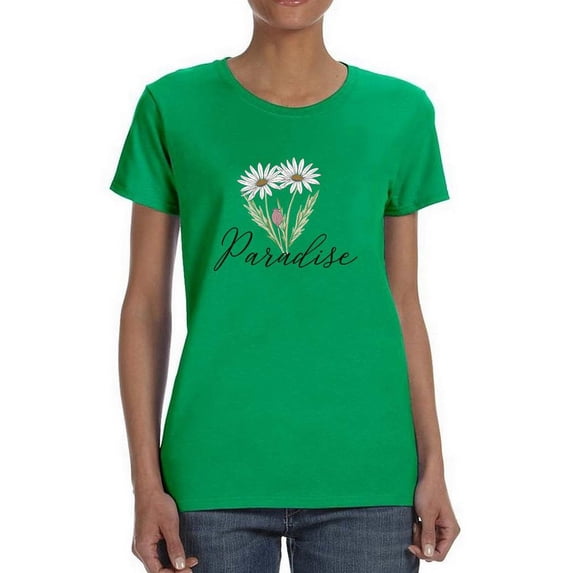 Paradise Flowers T-Shirt Women -Image by Shutterstock, Female 4X-Large