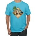 thumbnail image 1 of Paradise Found Beach Chilling Pop Culture Men's Graphic T-Shirt, Light Turquoise, 4XL, 1 of 3