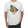 thumbnail image 1 of Paradise Found Beach Chilling Pop Culture Men's Graphic T-Shirt, White, Large, 1 of 3