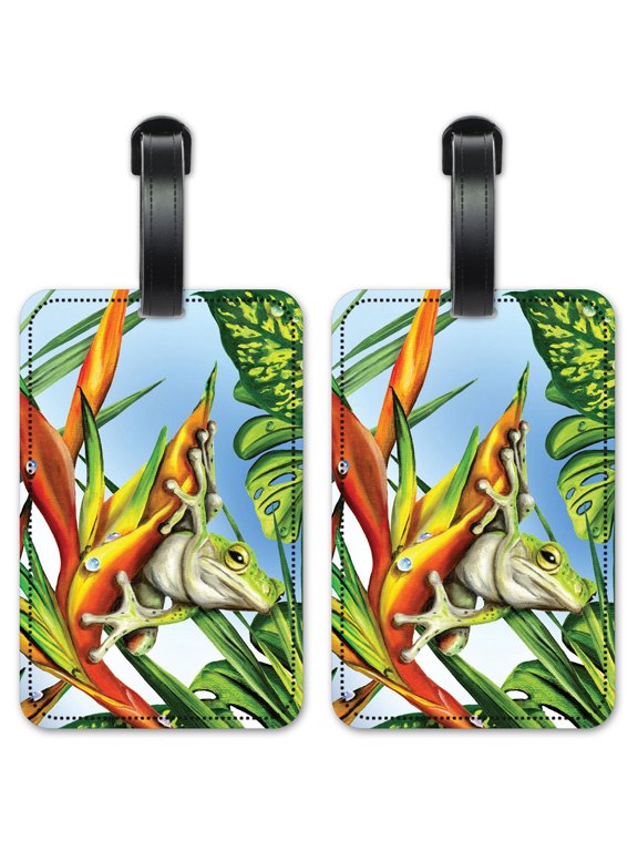 Paradise Frog - Luggage ID Tags / Suitcase Identification Cards - Set of 2