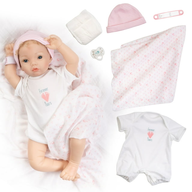 Paradise Galleries® Realistic Reborn Doll, Fiorenza Biancheri - Sculptor and Artist Designer Doll Collection, 18" Doll with Magnetic Pacifier, Special Birthday Gift, Ages 3+ - Forever Yours - Golden