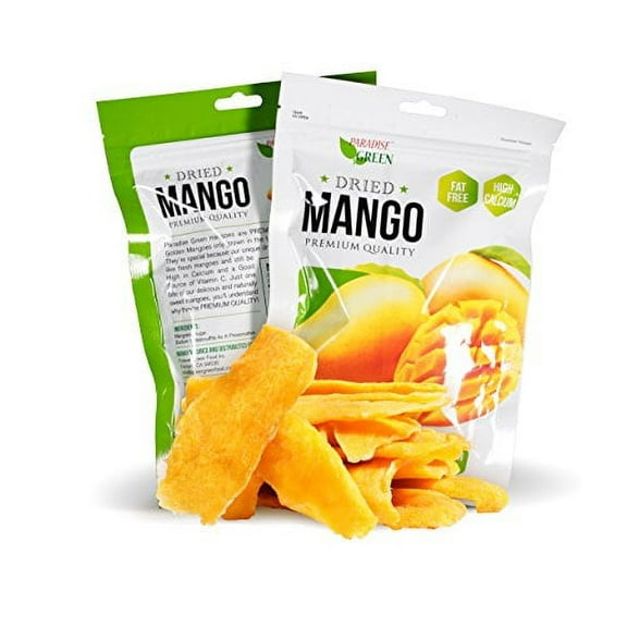 Paradise Green - Dried Mango 28oz - Sweet Dehydrated Thai Mangoes Sun Dried In Nature (8 bags X 3.5 oz) (1 Pack)