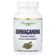 Paradise Herbs Ashwagandha Extract, 60 Vegetarian Capsules 250 mg per Capsule
