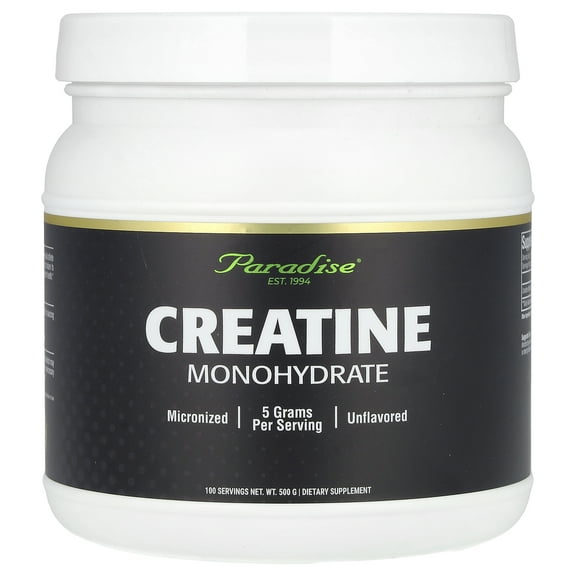 Paradise Herbs Creatine Monohydrate, Unflavored, 500 g