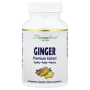 Paradise Herbs Ginger, 60 Vegetarian Capsules 250 mg per Capsule