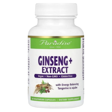 Paradise Herbs Panax Red Ginseng - 60 Vegetarian Capsules