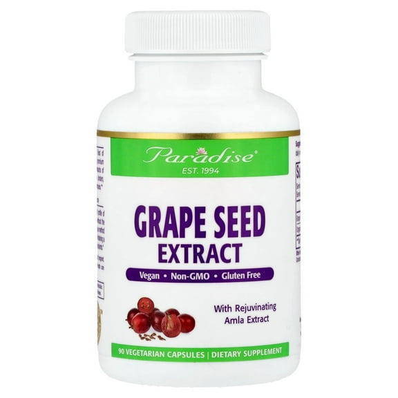 Paradise Herbs Grape Seed Extract , 90 Vegetarian Capsules