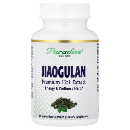 Paradise Herbs Jiaogulan, 60 Vegetarian Capsules (250 mg per Capsule)
