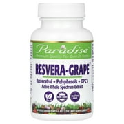 Paradise Herbs Resvera-Grape, 60 Vegetarian Capsules 250 mg per Capsule