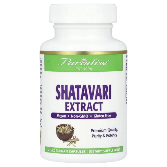 Paradise Herbs Shatavari Extract, 60 Vegetarian Capsules (250 mg per Capsule)
