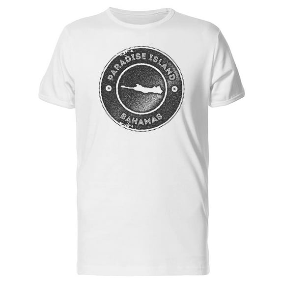 Paradise Island Map, Bahamas T-Shirt Men -Image by Shutterstock, Male XX-Large