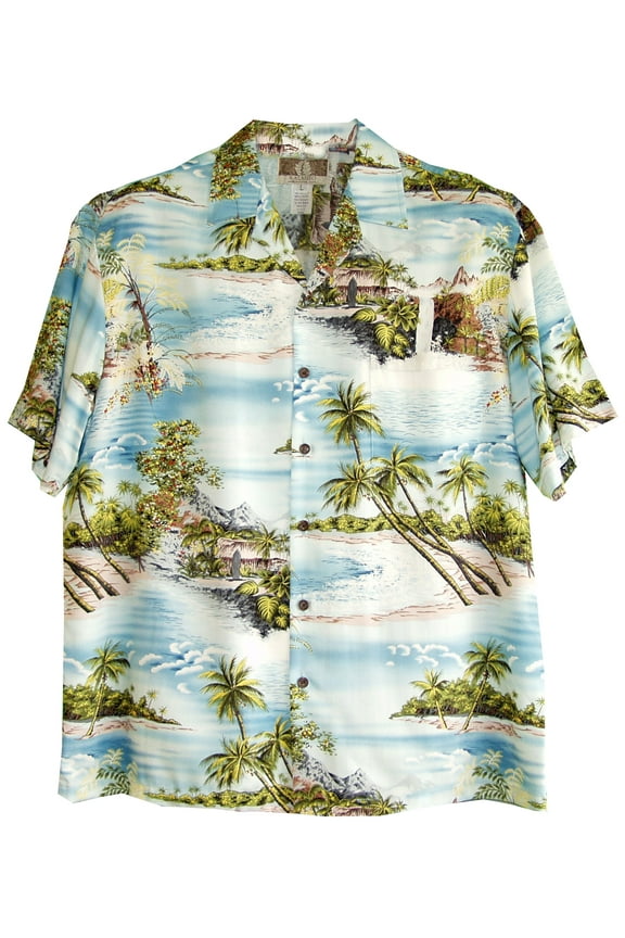 Paradise Island Surf Made in Hawaii Mens Hawaiian Shirt