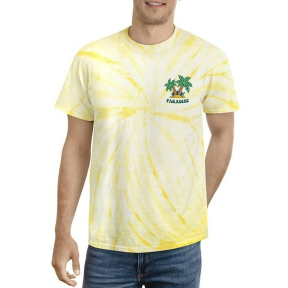Paradise Island W Palm Trees Tie Dye Cyclone Men -Smartprints Designs, Male x-Large