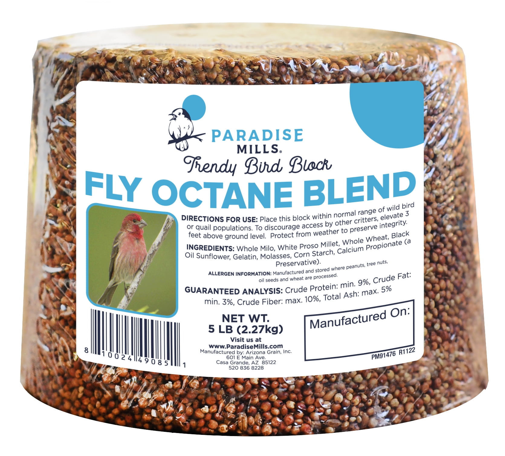Paradise Mills Bird Food Block, 5 lb, For All Wild Birds