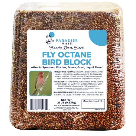 Paradise Mills Wild Bird Food Block, 21 lb, New, Formulated for All Birds