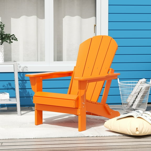 Paradise Outdoor Folding Poly Adirondack Chair