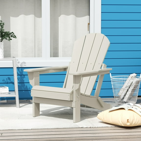 Paradise Outdoor Folding Poly Adirondack Chair
