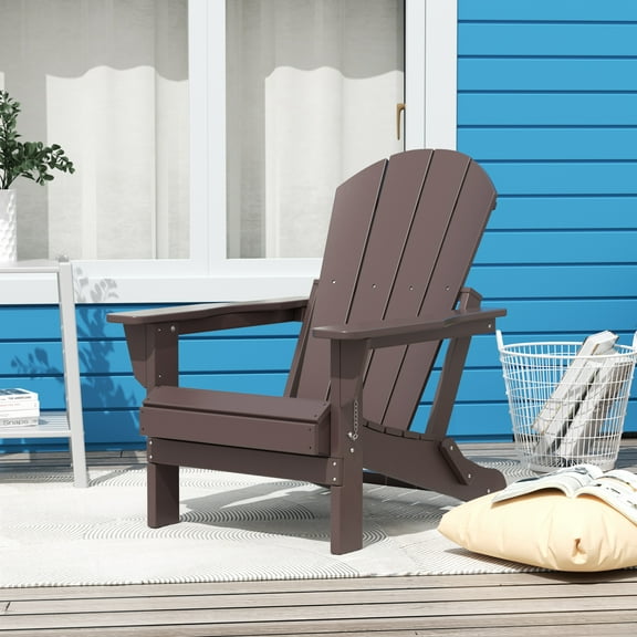 Paradise Outdoor Folding Poly Adirondack Chair