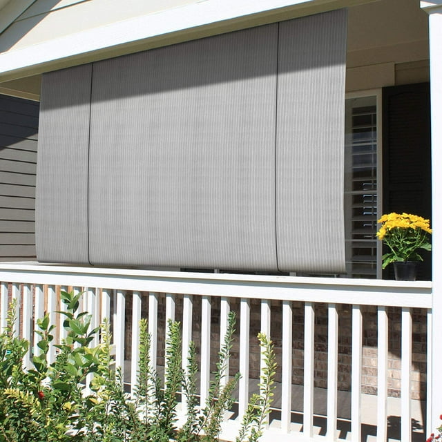Paradise Outdoor Roll Up Shades Shade 8'Wx6'h Shade Blind Pull Shade Privacy Screen For Porch