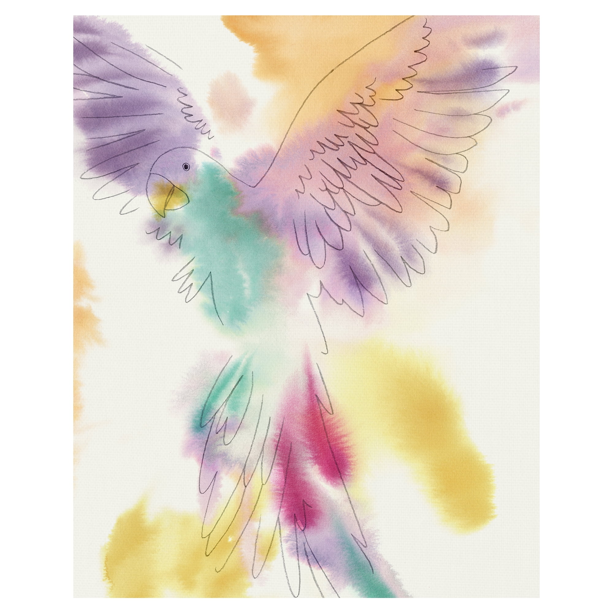 Paradise Parrot Soar by Kristine Hegre Canvas Art Print