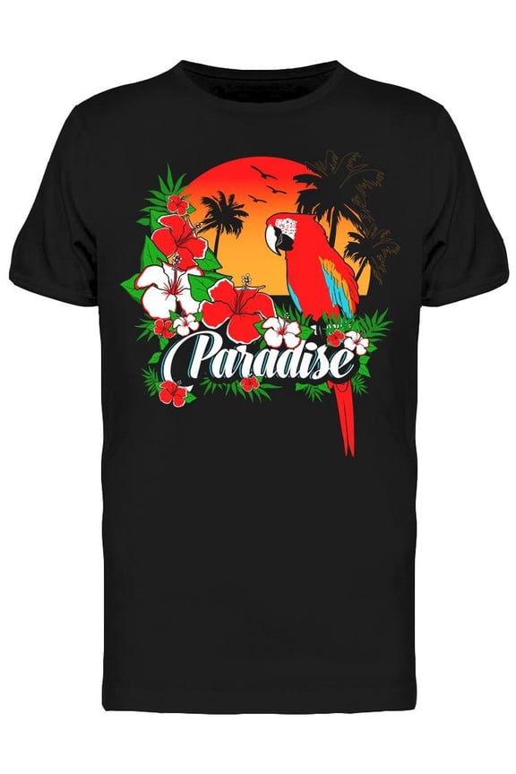 Paradise Parrot T-Shirt Men -Image by Shutterstock, Male Medium
