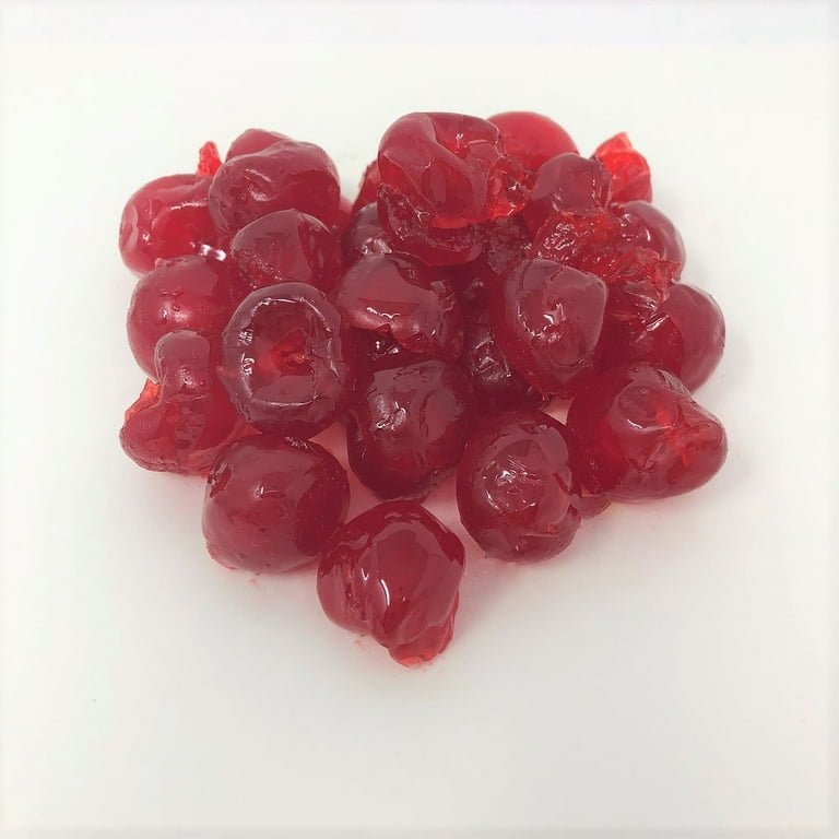 Paradise Candied Red Whole Cherries, Glazed Fruit for Fruit Cake