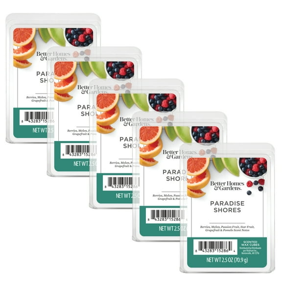 Paradise Shores Scented Wax Melts, Better Homes & Gardens, 2.5 oz (5-Pack)