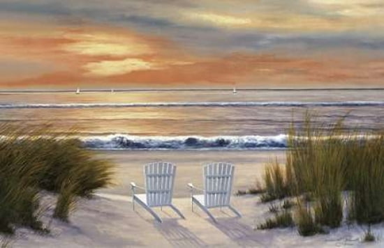 Paradise Sunset Canvas Art - Diane Romanello (24 x 36)