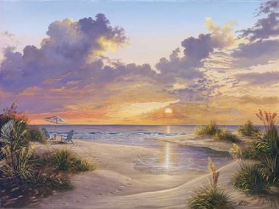 Paradise Sunset Canvas Art - Klaus Strubel (18 x 24)