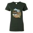 thumbnail image 1 of Paradise Surf Shack Marlin Pop Culture Womens Graphic T-Shirt, Forest Green, Small, 1 of 3