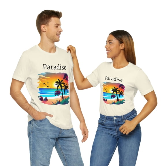 Paradise Unisex Jersey Short Sleeve Tee Beach Palms Ocean