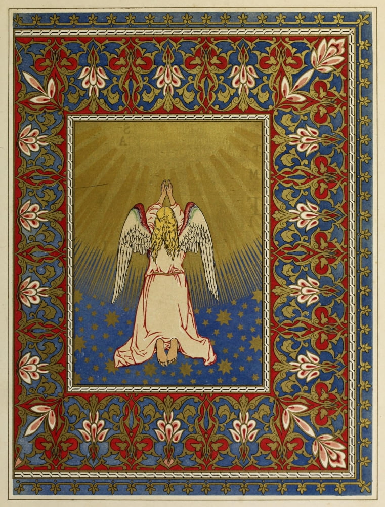 Paradise & the Peri 1860 Praying angel Canvas Art - Unknown (24 x 36)