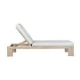 thumbnail image 1 of Crafters and Weavers Paradiso Outdoor Teak Natural Look Chaise - Light Gray Fabric, 1 of 3