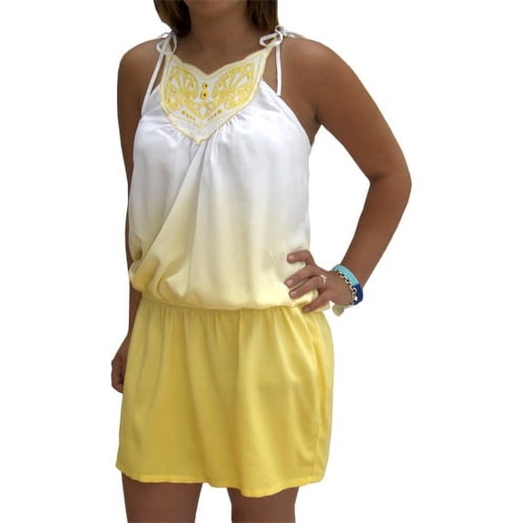 Paradiso Strappy Dress [Bright Lemon]