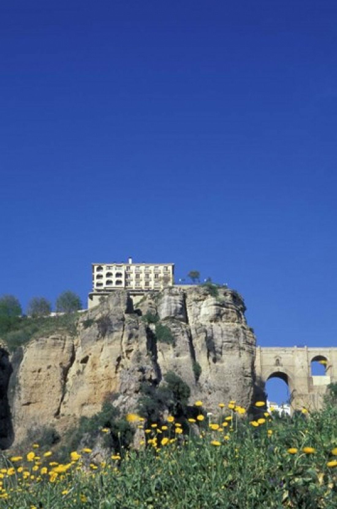 Parador and Punte Nuevo Ronda Spain Canvas Art - John & Lisa Merrill DanitaDelimont (24 x 36)