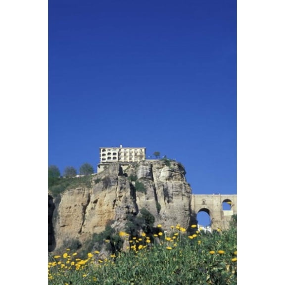 Parador and Punte Nuevo Ronda Spain Canvas Art - John & Lisa Merrill DanitaDelimont (24 x 36)