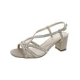 thumbnail image 1 of Paradox London Womens Ingrid Embellished Ankle Strap Heels, 1 of 3