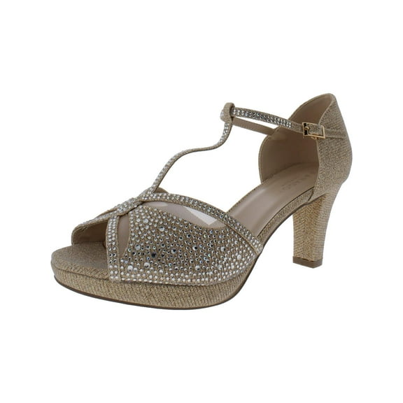 Paradox London Womens London Nora T-Strap Pumps Mary Jane Heels