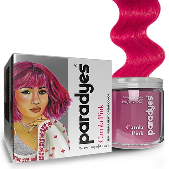 Paradyes Carola Pink Semi Permanent Hair Dye, Ammonia Free, Cruelty Free, 4.2 fl oz, for Women and Men
